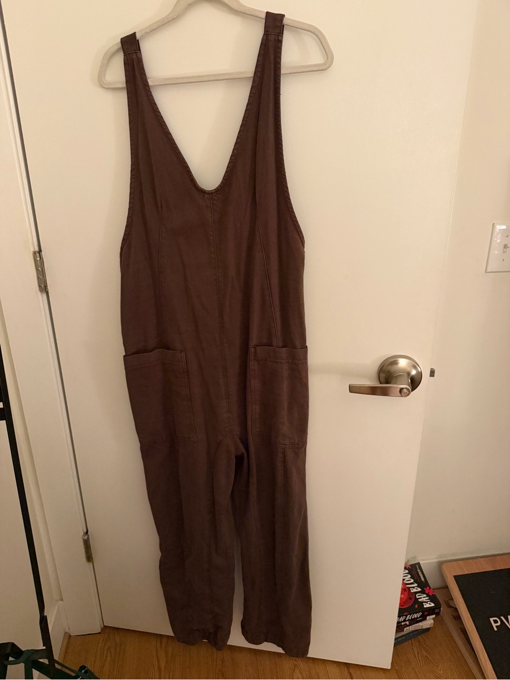 We The Free Brown Sleeveless Utility Jumpsuit